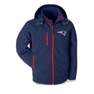 NFL New England Patriots Soft Shell Coat,Size XL, W/Removable Hood 4 Pockets